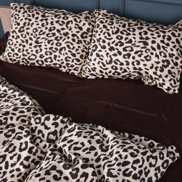 Фото - Комплект постільної білизни MirSon Сатин 22-1409 Leopard Chic 175х210 (2200011122120)