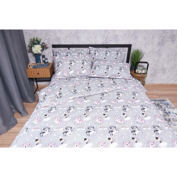 Фото - Комплект постільної білизни Moon&Star Бязь Gold Люкс Unicorn 143х210х2 нав. 2х40х60 (MS-820001798)