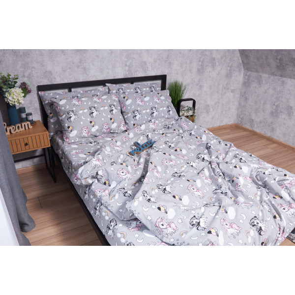 Фото - Комплект постільної білизни Moon&Star Бязь Gold Люкс Unicorn King Size 220x240 (MS-820001775)