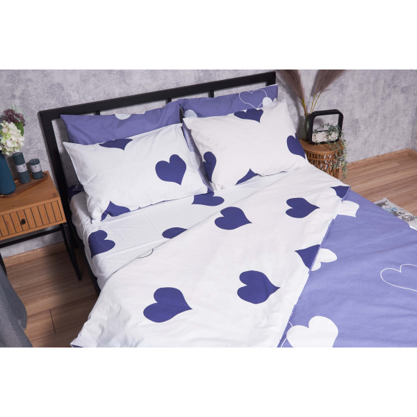 Фото - Комплект постільної білизни Moon&Star Бязь Gold Люкс Royal Blue 160х220 нав. 4х70х70 (MS-820001552)