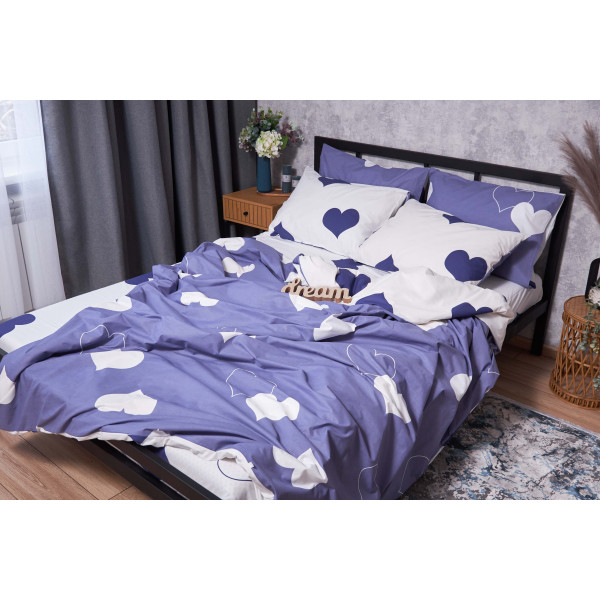 Фото - Комплект постільної білизни Moon&Star Бязь Gold Люкс Royal Blue 160х220 нав. 4х70х70 (MS-820001552)