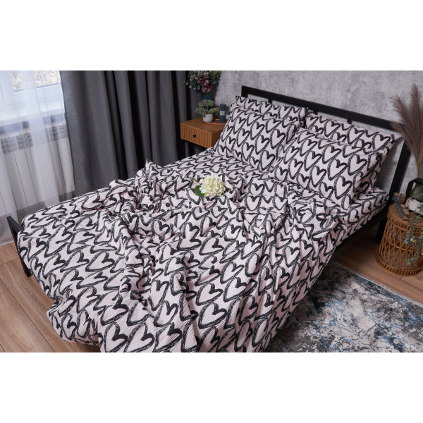 Фото - Комплект постільної білизни Moon&Star Жатка Pink Love 143х210х2 нав. 2х50х70 (MS-820001939)