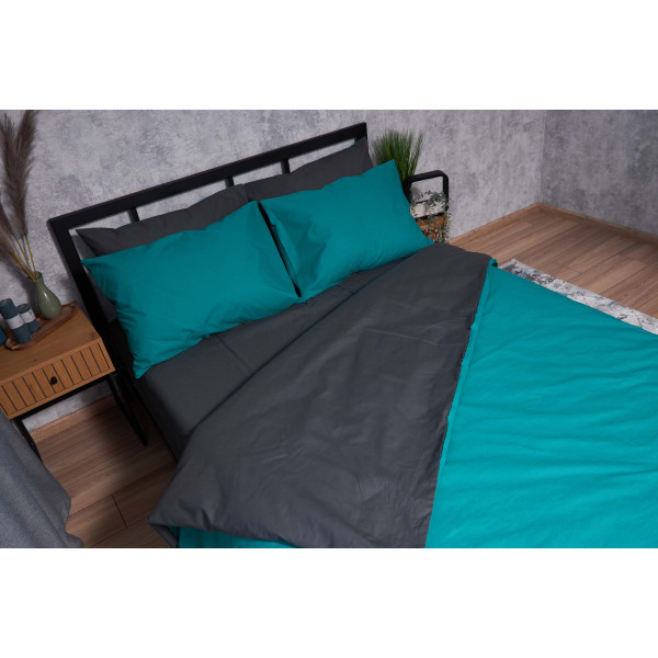 Фото - Комплект постельного белья Moon&Star Бязь Gold Люкс Gray Green 160х220х2 нав. 2х40х60 (MS-820002713)
