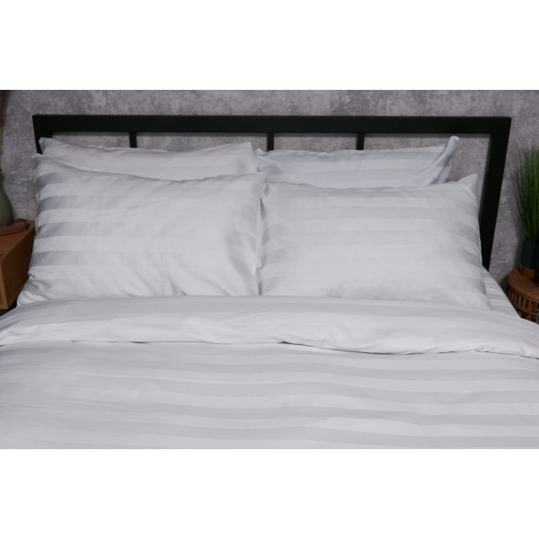 Фото - Комплект постільної білизни Moon&Star Satin Premium Royal White 160х220 нав. 2х50х70 (MS-820002949)