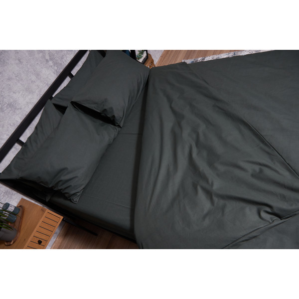 Фото - Комплект постільної білизни Moon&Star Бязь Gold Люкс Dark Green King Size 220x240 (MS-820002160)