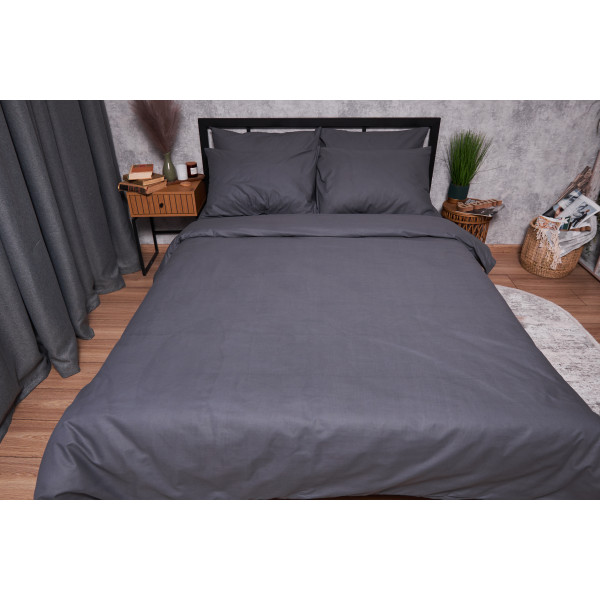 Фото - Комплект постільної білизни Moon&Star Бязь Gold Люкс «Dark Blue» 143х210х2 нав. 2х40х60 (MS-820003210)