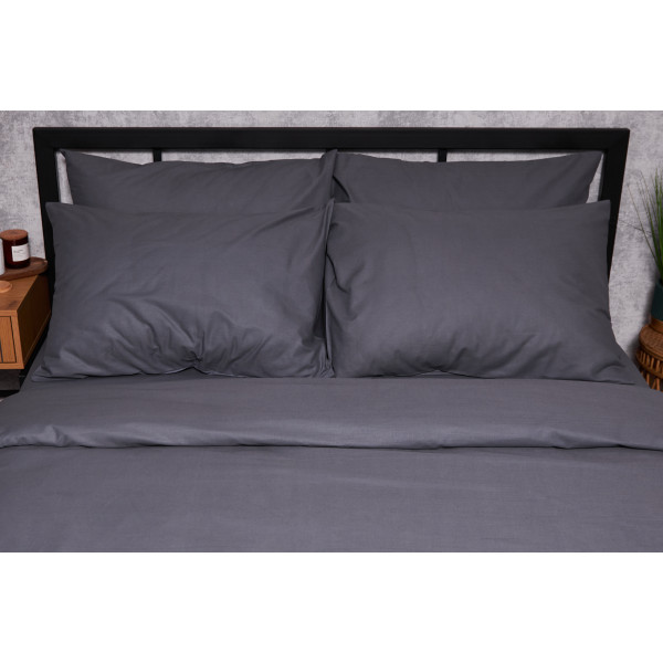 Фото - Комплект постільної білизни Moon&Star Бязь Gold Люкс «Dark Blue» 143х210х2 нав. 2х40х60 (MS-820003210)