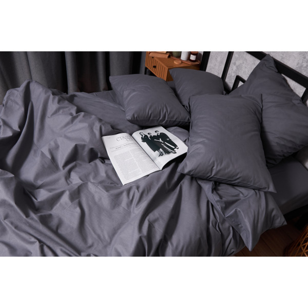 Фото - Комплект постільної білизни Moon&Star Бязь Gold Люкс «Dark Blue» 143х210х2 нав. 2х40х60 (MS-820003210)