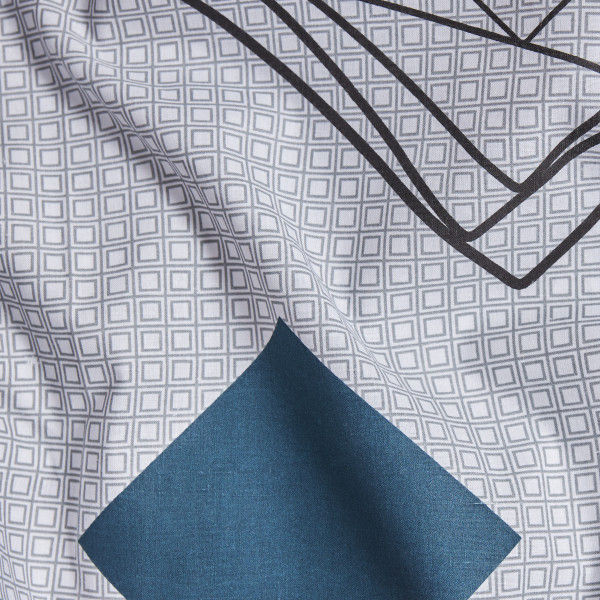 Фото - Комплект постільної білизни Moon&Star Бязь Gold Люкс Urban Grid 175х210 нав. 2х50х70 (MS-820007111)