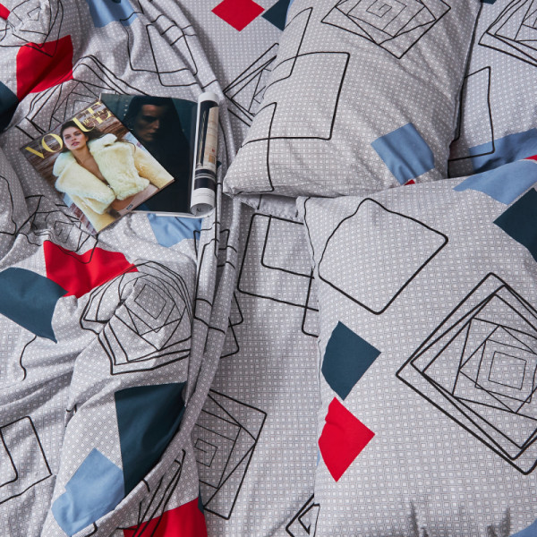 Фото - Комплект постільної білизни Moon&Star Бязь Gold Люкс «Urban Grid» 143х210х2 нав. 2х40х60 (MS-820007130)