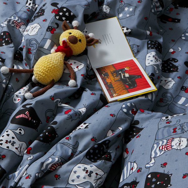 Фото - Комплект постільної білизни Moon&Star Бязь Gold Люкс Feline Fun 175х210 нав. 4х50х70 (MS-820006308)