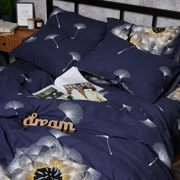 Фото - Комплект постільної білизни Moon&Star Бязь Gold Люкс Dandelion Nigh 175х210 нав. 2х50х70 (MS-820006271)