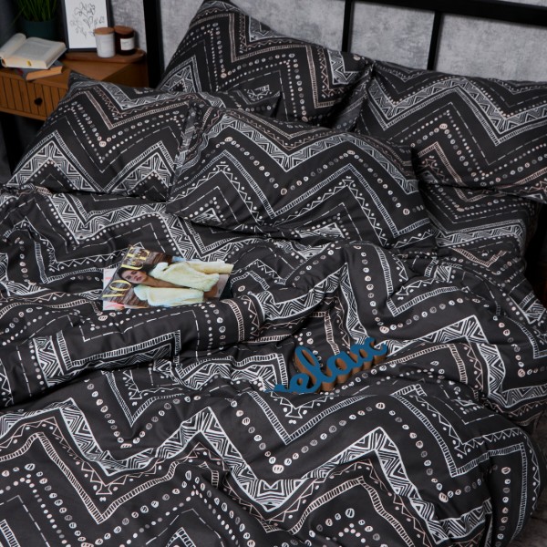 Фото - Комплект постільної білизни Moon&Star Мікросатин Premium «Geometric Grace» 175х210 см нав. 2х50х70 (MS-820007776)