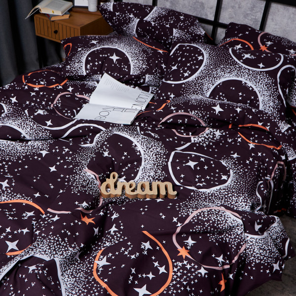 Фото - Комплект постільної білизни Moon&Star Бязь Gold Люкс Cosmic Vibes 200х220 нав. 2х70х70 (MS-820006202)