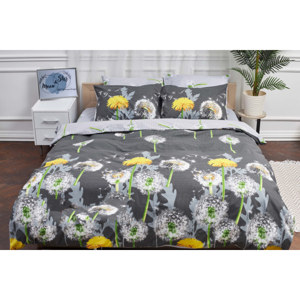 Фото - Комплект постільної білизни Moon&Star 160х220 наволочки 2х40х60 Dandelion Бязь Gold Люкс (MS-820000960)