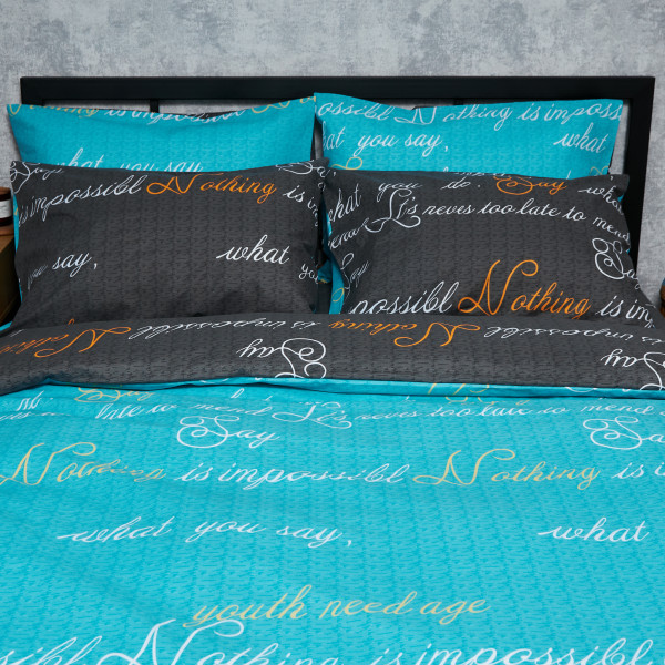 Фото - Комплект постільної білизни Moon&Star Бязь Gold Люкс «Poetic Night» King Size 220x240 нав. 4х70х70 (MS-820006654)