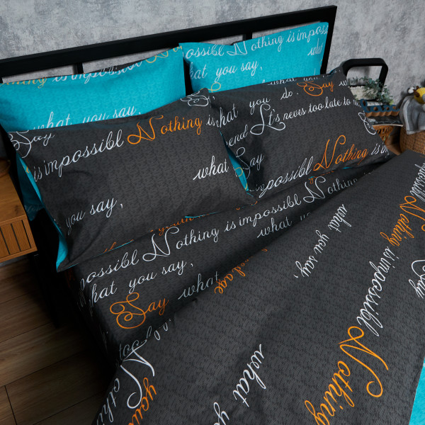 Фото - Комплект постільної білизни Moon&Star Бязь Gold Люкс Poetic Night 175х210 нав. 4х70х70 (MS-820006659)