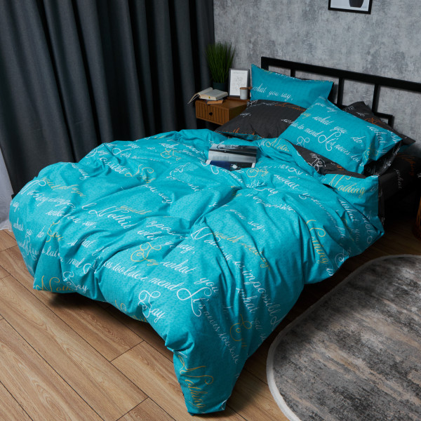 Фото - Комплект постільної білизни Moon&Star Бязь Gold Люкс «Poetic Night» King Size 220x240 нав. 2х40х60 (MS-820006650)