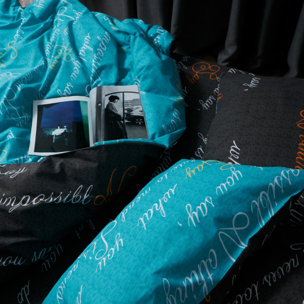 Фото - Комплект постільної білизни Moon&Star Бязь Gold Люкс «Poetic Night» King Size 220x240 нав. 4х70х70 (MS-820006654)