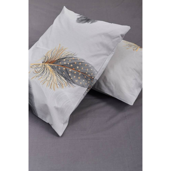 Фото - Комплект постільної білизни Moon&Star 175х210 см нав. 4х70х70 Soccoro Gray Ranforce Elite (MS-820000324)