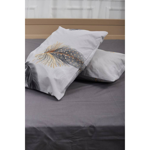 Фото - Комплект постільної білизни Moon&Star 175х210 см нав. 4х70х70 Soccoro Gray Ranforce Elite (MS-820000324)