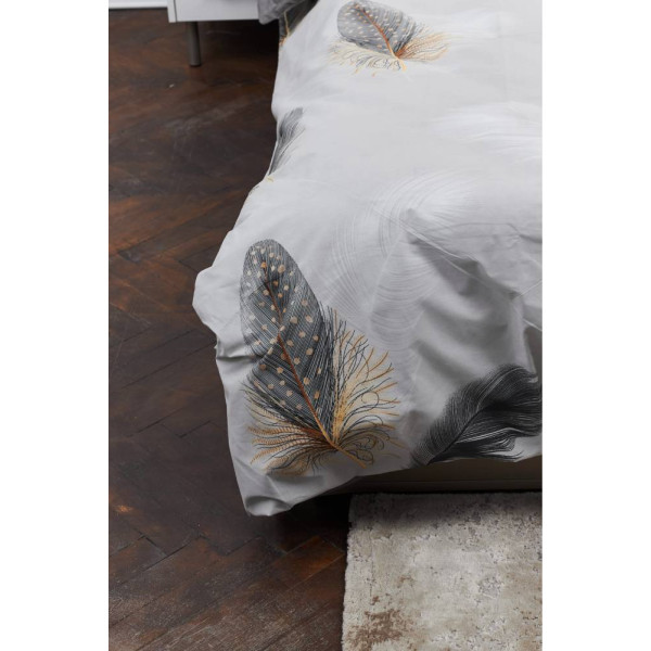 Фото - Комплект постільної білизни Moon&Star 175х210 см нав. 4х70х70 Soccoro Gray Ranforce Elite (MS-820000324)