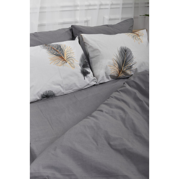 Фото - Комплект постільної білизни Moon&Star 175х210 см нав. 2х40х60 Soccoro Gray Ranforce Elite (MS-820000320)