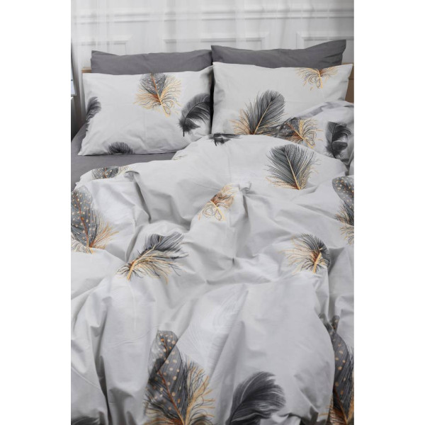 Фото - Комплект постільної білизни Moon&Star 175х210 см нав. 4х70х70 Soccoro Gray Ranforce Elite (MS-820000324)