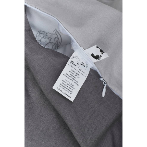 Фото - Комплект постільної білизни Moon&Star 175х210 см нав. 4х70х70 Soccoro Gray Ranforce Elite (MS-820000324)