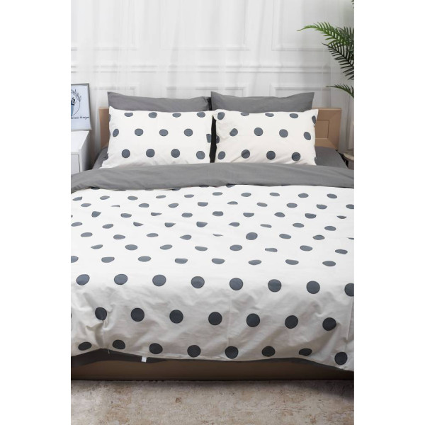 Фото - Комплект постільної білизни Moon&Star 175х210 см нав. 4х50х70 Riccarda Gray Ranforce Elite (MS-820000148)