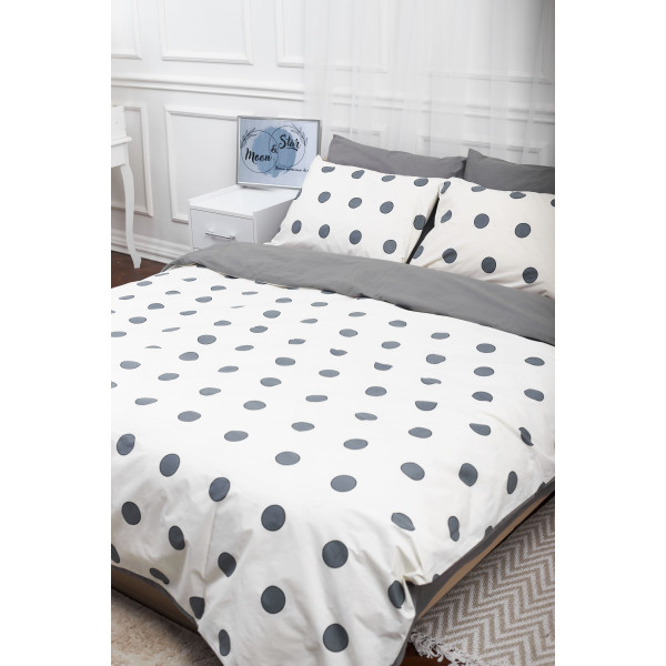 Фото - Комплект постільної білизни Moon&Star 160х220х2 см нав. 2х50х70 Riccarda Gray Ranforce Elite (MS-820000171)