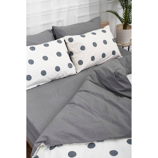 Фото - Комплект постільної білизни Moon&Star 175х210 см нав. 4х50х70 Riccarda Gray Ranforce Elite (MS-820000148)