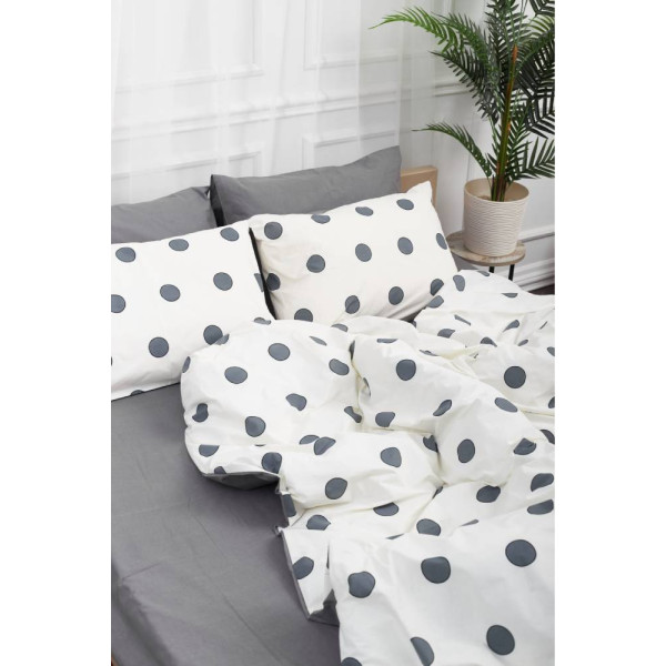 Фото - Комплект постільної білизни Moon&Star 175х210 см нав. 4х50х70 Riccarda Gray Ranforce Elite (MS-820000148)