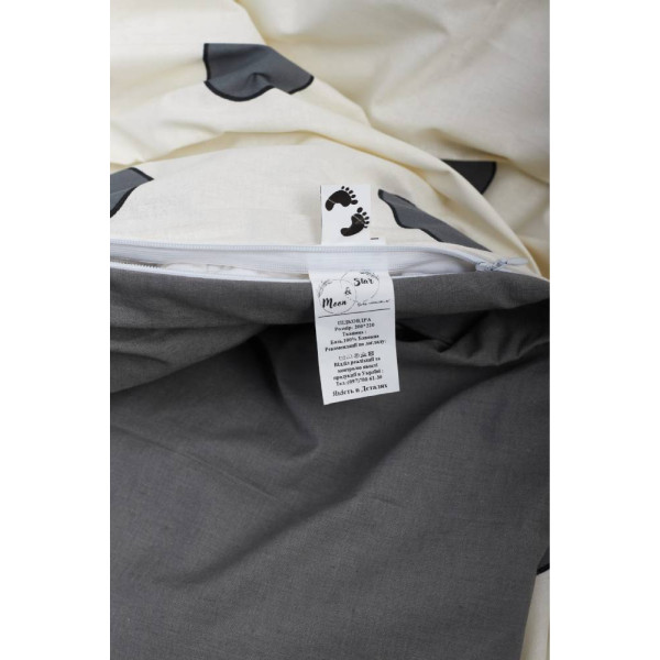 Фото - Комплект постільної білизни Moon&Star 175х210 см нав. 4х50х70 Riccarda Gray Ranforce Elite (MS-820000148)