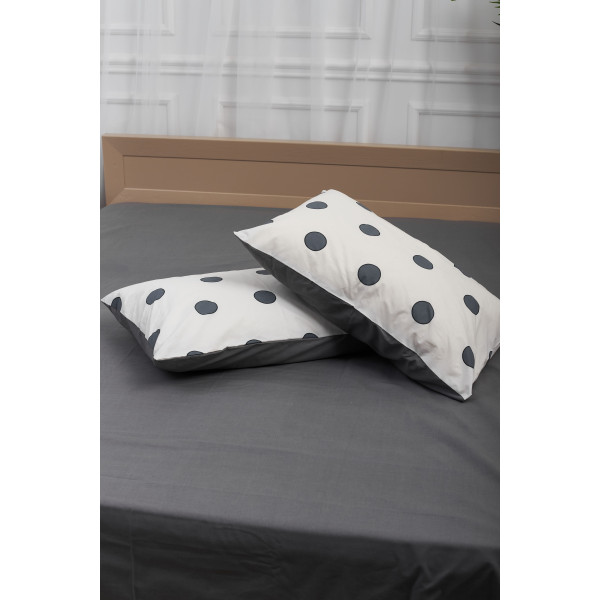 Фото - Комплект постільної білизни Moon&Star 143х210 см нав. 4х70х70 Riccarda Gray Ranforce Elite (MS-820000159)