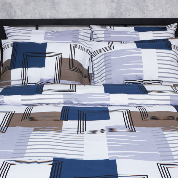 Фото - Комплект постільної білизни Moon&Star Бязь Gold Люкс Bold Lines 175х210 нав. 2х50х70 (MS-820006026)