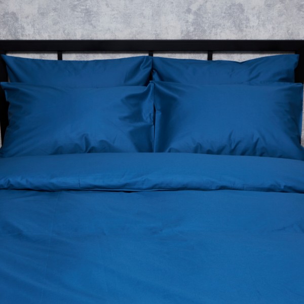 Фото - Комплект постельного белья Moon&Star Satin Premium Deep Blue 143х210 нав. 2х70х70 (MS-820008522)