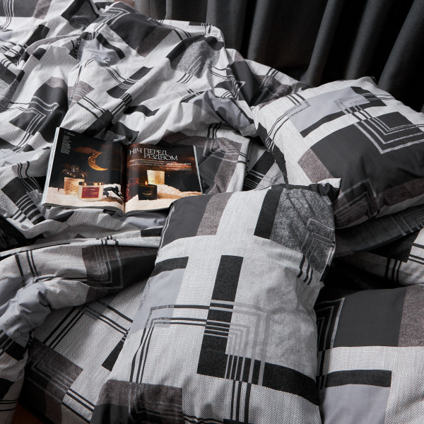 Фото - Комплект постільної білизни Moon&Star Бязь Gold Люкс «Modern Vision» 143х210х2 нав. 2х70х70 (MS-820006537)