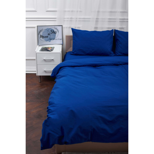 Фото - Комплект постільної білизни Moon&Star King Size 220x240 Blue Бязь Gold Люкс (MS-820000804)