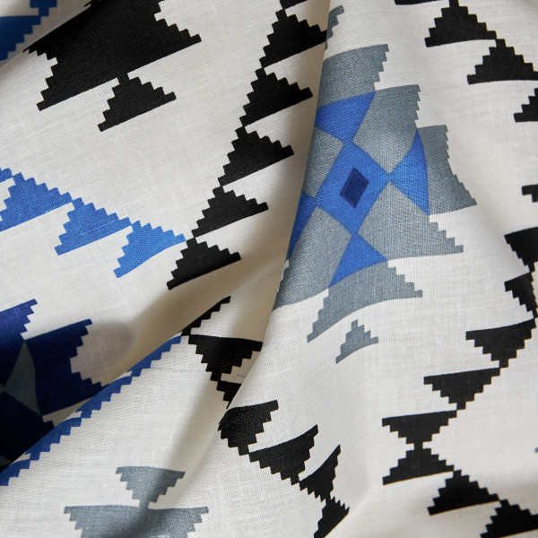 Фото - Комплект постільної білизни Moon&Star Бязь Gold Люкс Blue Mosaic 175х210 нав. 2х70х70 (MS-820005992)