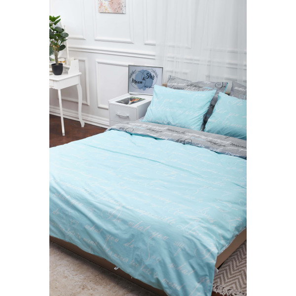 Фото - Комплект постільної білизни Moon&Star 160х220 наволочки 4х50х70 Autograph Mind Бязь Gold Люкс (MS-820000718)