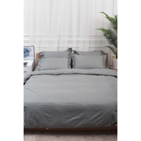 Фото - Комплект постельного белья Moon&Star Satin Stripe Stripe Gray 160х220х2 нав. 2х70х70 (MS-820003672)