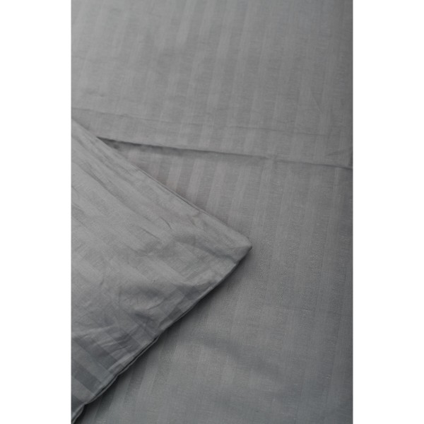 Фото - Комплект постільної білизни Moon&Star Satin Stripe Stripe Gray 143х210 нав. 2х70х70 (MS-820003657)