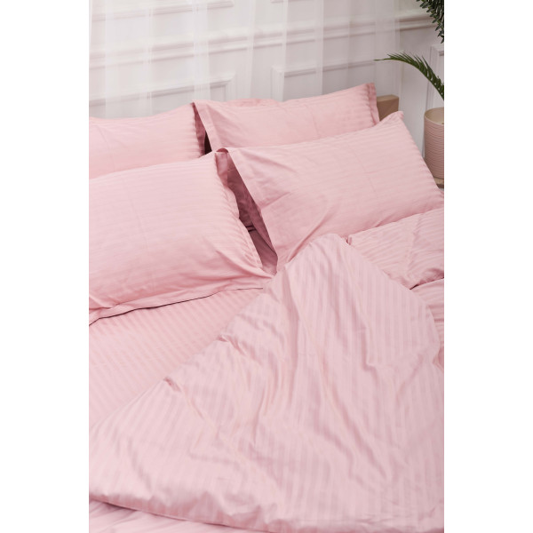 Фото - Комплект постільної білизни Moon&Star Satin Stripe Stripe Pink 160х220х2 нав. 2х70х70 (MS-820003637)