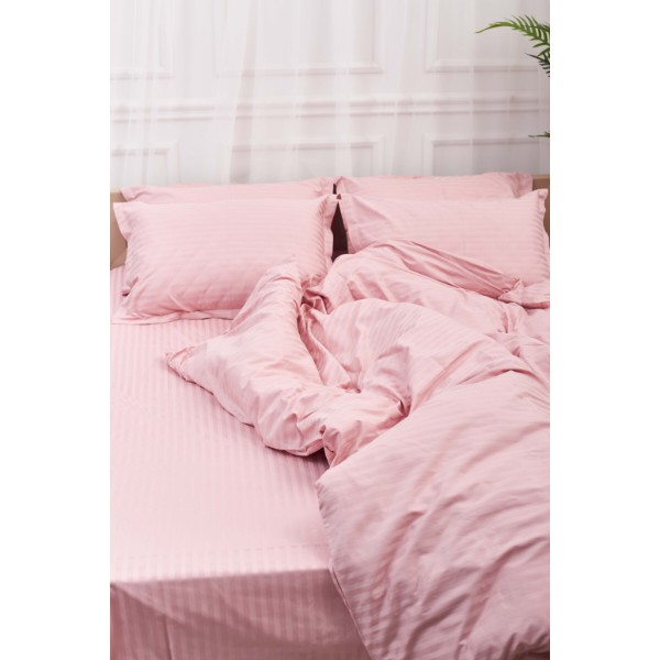 Фото - Комплект постільної білизни Moon&Star Satin Stripe Stripe Pink 143х210х2 нав. 2х40х60 (MS-820003630)
