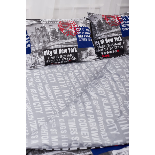 Фото - Комплект постільної білизни Moon&Star 143х210х2 нав. 2х50х70 New York Бязь Gold Люкс (MS-820001237)