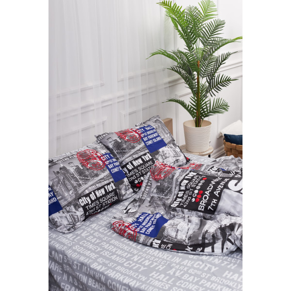 Фото - Комплект постільної білизни Moon&Star 143х210х2 нав. 2х50х70 New York Бязь Gold Люкс (MS-820001237)