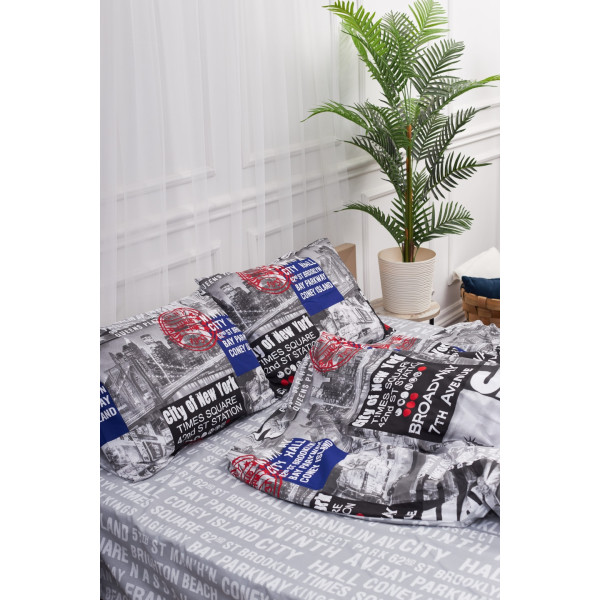 Фото - Комплект постільної білизни Moon&Star 143х210х2 нав. 2х70х70 New York Бязь Gold Люкс (MS-820001238)