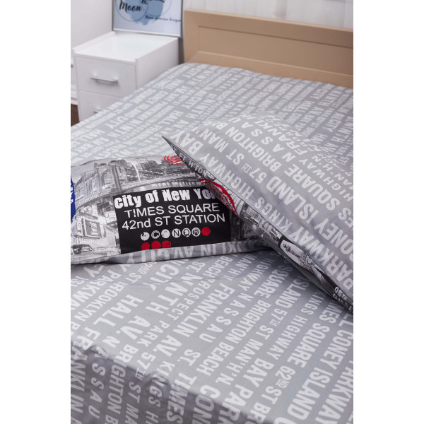 Фото - Комплект постільної білизни Moon&Star 160х220 наволочки 2х50х70 New York Бязь Gold Люкс (MS-820001232)