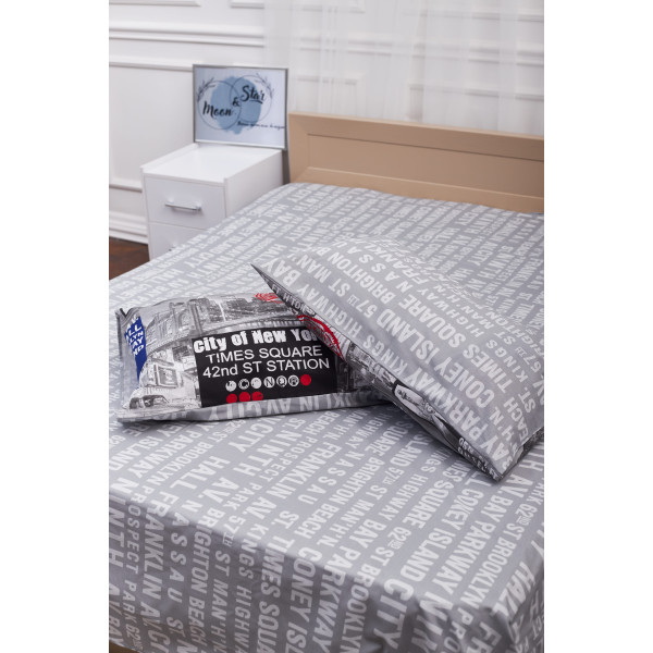 Фото - Комплект постільної білизни Moon&Star 143х210х2 нав. 2х50х70 New York Бязь Gold Люкс (MS-820001237)